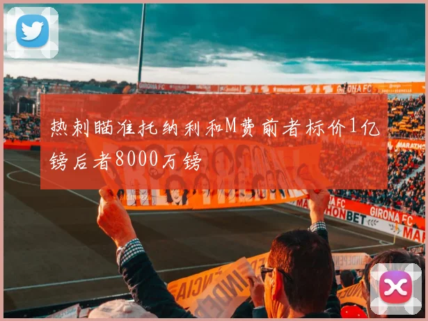热刺瞄准托纳利和M费前者标价1亿镑后者8000万镑